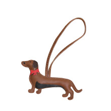 Modern Dog Shaped Key Ring For Everyday Carry-chocolate color