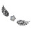 Lightweight Comfortable Star Angel Wing Studs Earrings-White 1