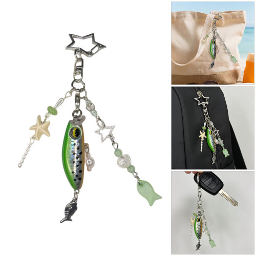 Unique Fish Theme Keychain for Backpacks or Keys-color 2