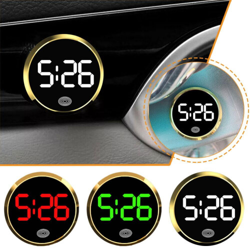 Car Interior LED Clock with Touch Control 1