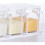 Conjunto de 3 peças de frascos transparentes para temperos com colheres e 5
