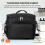 Bolsa térmica transversal para almoço, cinza, com grande capacidade. 3