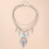 Pack de 2 colliers de plumes occidentaux antiques avec 6
