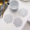Snowflake Placemat PVC Cup Coaster 10cm 2