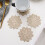 Snowflake Placemat PVC Cup Coaster 10cm 3