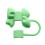 Silicone Bow Straw Cap Cover Green 0.4 Inch 4