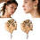 Boucles d'oreilles à clous en alliage de cuivre avec perles 2