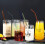Reusable Bent Glass Straws 8mm 8-Pack Multicolor with 2 2