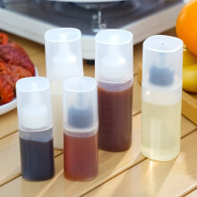 6er-Packung 80ml weiße Kunststoff-Quetschflaschen für Ketchup &
