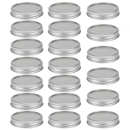 Edelstahl-Schlitzdeckel für Einmachgläser, 70 mm, Silber