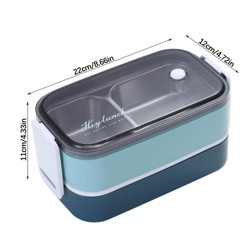 Stainless Steel Lunch Box – Double-Layer, 22 cm, 1 pc 1
