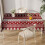 Christmas plastic tablecloth red with white snowflakes 4