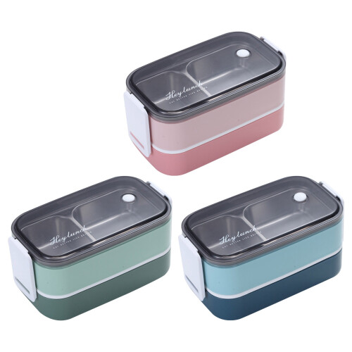 Stainless Steel Lunch Box – Double-Layer, 22 cm, 1 pc 2