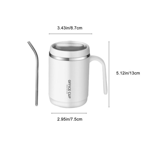 Kaffemugg i rostfritt stål med lock 355 ml 2