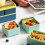 TRIEIY plastic bento box double layer green 2-piece 4