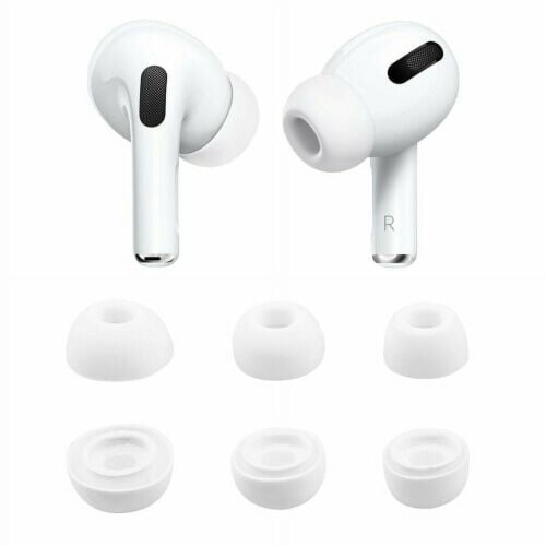 AirPods Pro Silicone Ear Tips Replacement, White, 3 Pairs