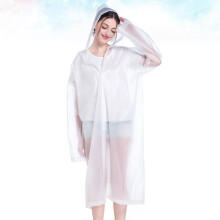 Rain Poncho with Hood Transparent EVA Adult 2-Pack