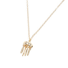 Collier élégant avec pendentif poulpe/méduse, longueur-B