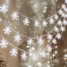 40 LED-sneeuwvlokjes als kerstboomversiering