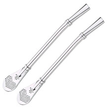 2 db rozsdamentes acél szívószálas szűrő yerba teához