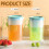 Pichet à eau en plastique Flybaeast avec couvercle à clapet, 2,5 L 3