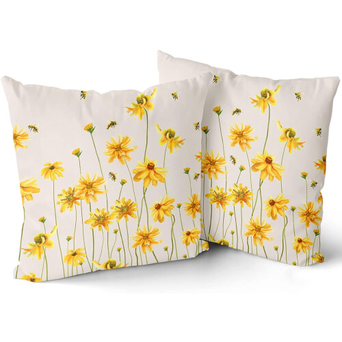 Gule Coreopsis putetrekk 16x16 tommer (2 stk.) 1