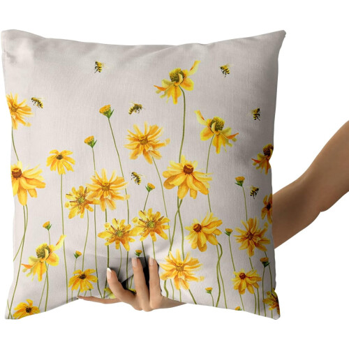 Gule Coreopsis putetrekk 16x16 tommer (2 stk.) 2