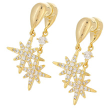 Boucles d'oreilles étoiles convertibles avec Double-Couleur or
