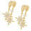 Boucles d'oreilles étoiles convertibles avec Double-Couleur or 1