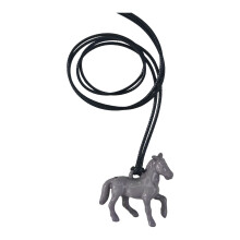 Symbolic Horse Pendant Necklace For Success Acrylic Charm-Gray