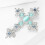 Broche en forme de croix avec strass scintillants,-Lac Bleu 7
