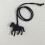 Collier pendentif cheval acrylique léger symbolique,-Blanc 4
