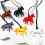 Collier pendentif cheval acrylique léger symbolique,-Blanc 7