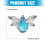 Broche en alliage d'abeilles, accessoire avec strass aux-Bleu 3