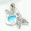 Broche en alliage d'abeilles, accessoire avec strass aux-Bleu 4