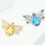 Broche en alliage d'abeilles, accessoire avec strass aux-Bleu 5