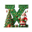 Green Personalized Christmas Ornament with Santa Tree 2