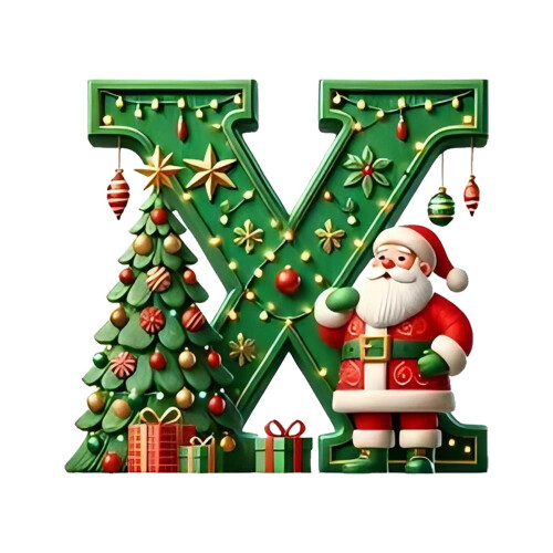 Green Personalized Christmas Ornament with Santa Tree 1