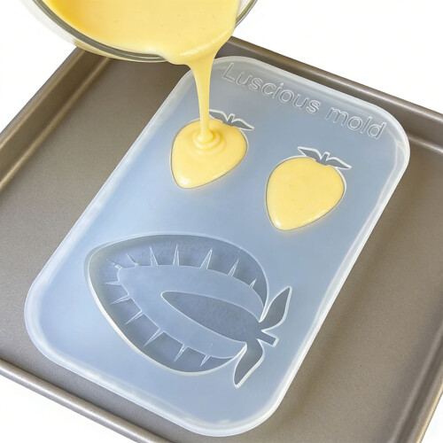 Moule en Silicone polyvalent en forme de fraise, pour la 1
