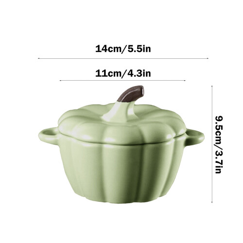 Kerámia sütőtökös tál fedővel 14 cm 2