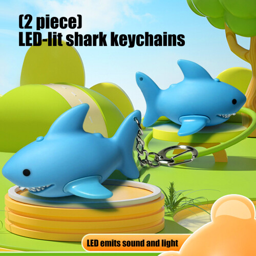Versatile Shark Light Up Keychains for Bag-            1 piece 2