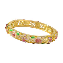 Women's Fashion Enamel Clovers Bracelet Ethnic Inspired-Pink