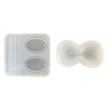 2Pcs Food Grade Silicone Sand Clock Shaped Molds Easy Demoulding