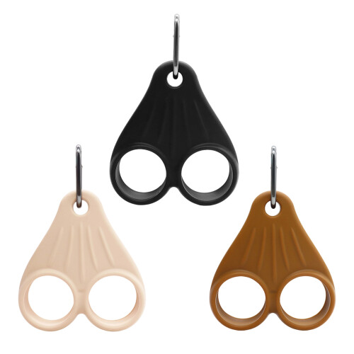 Silicone Golf Ball Holder Keychain for Secure Attachment-Beige 2