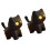 Automatic Light Up Black Cats Keychain with Sound Effect-A 2 1