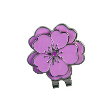 Zinc Alloy Magnetic Golf Ball Marker with Floral Designs Hat-3