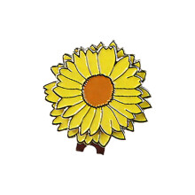 Zinc Alloy Magnetic Golf Ball Marker Hat Clip Floral Design-6