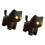 Quick Release Spring Clip Black Cats Glowing Keychain-B 2 1
