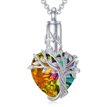 Memorial Jewelry Piece Present For Ashes Heart Shaped-color