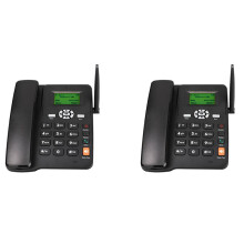 2X Cordless Phone Desktop Telephone Support GSM 850/1800/1900MHZ Dual SIM Card 2G Fixed Phone with Antenna Radio EU Plug